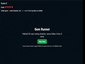 Gem Runner Action Game